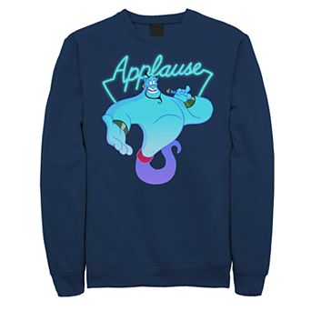 Juniors' Disney's Aladdin Genie Applause Neon Sign Fleece Sweatshirt