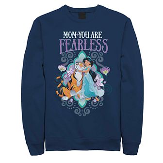 Juniors' Disney's Aladdin Jasmine & Rajah "Mom You Are Fearless" Fleece Sweatshirt