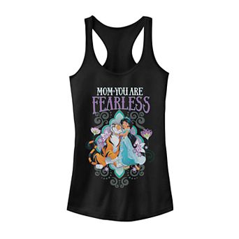 Juniors' Disney's Aladdin Jasmine & Rajah "Mom You Are Fearless" Tank Top