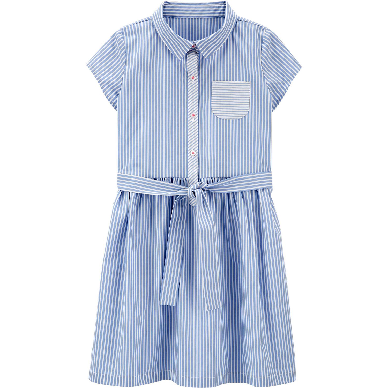 carters striped shirt dress