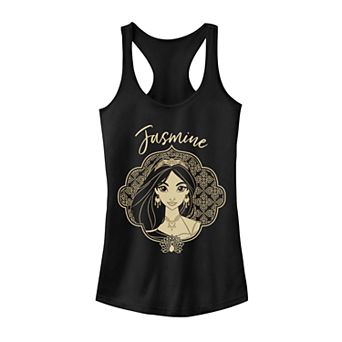 Junior's Disney's Aladdin Jasmine Geometric Portrait Tank Top