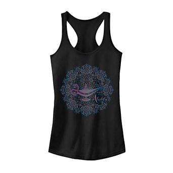 Junior's Disney's Aladdin Genie Lamp Geometric Poster Tank Top