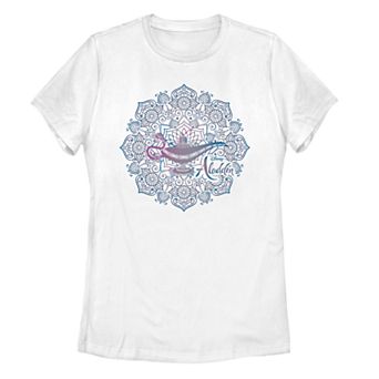Junior's Disney's Aladdin Genie Lamp Geometric Poster Tee Shirt