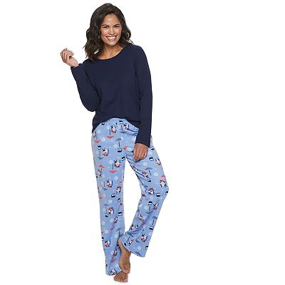 Women s Croft Barrow Knit Microfleece Pajama Set