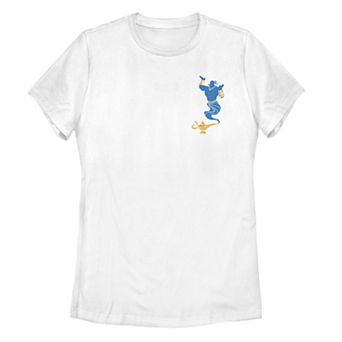 Juniors' Disney's Aladdin Genie Lamp Left Chest Pocket Tee Shirt