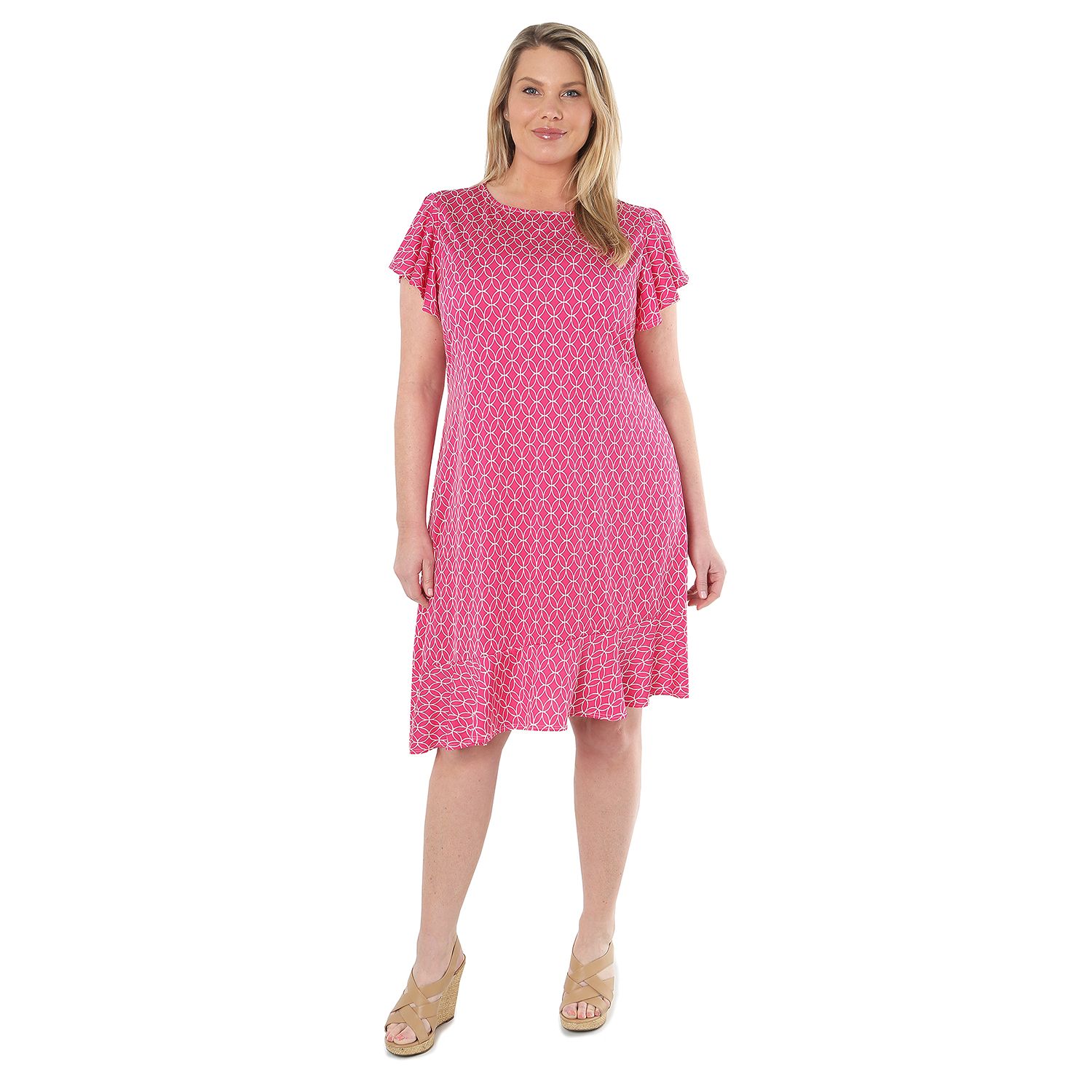 plus size asymmetrical hem dress