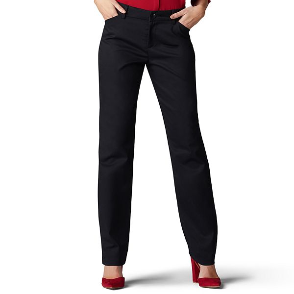 Style Co women's black casual pants L rayon nylon spandex waist 34