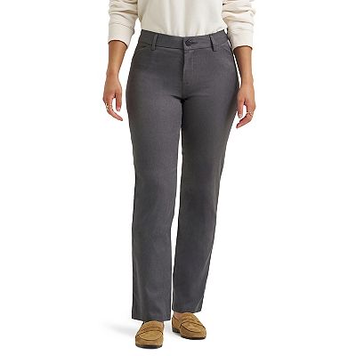 Lee Wrinkle Free Relaxed Straight Leg Pant, 6 , Black