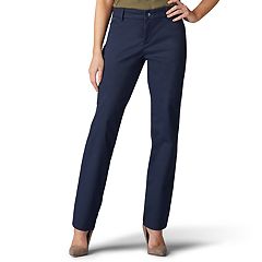 Navy Blue Straight Leg Dress Pants for Women Order Online