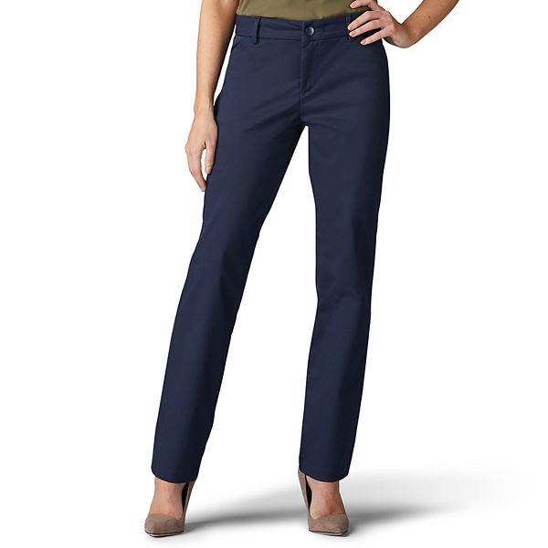 Women's Lee® Wrinkle-Free Relaxed Fit Straight-Leg Pants - Imperial ...