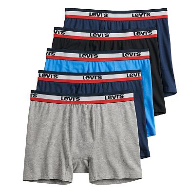 Mens Levi's Cotton Stretch Boxer Briefs (5-pack)