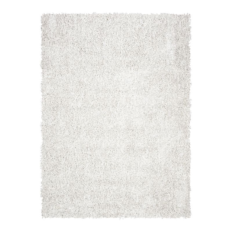 Safavieh Toronto Leah Shag Rug, White, 5X7