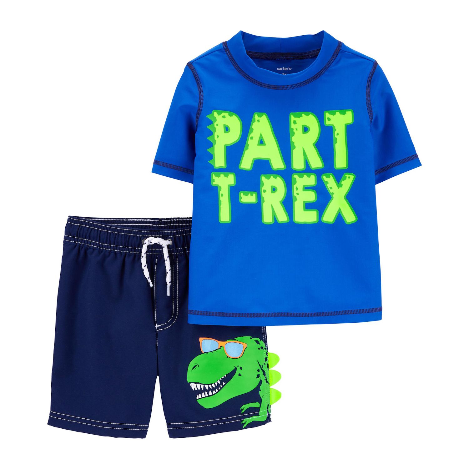 carters dinosaur swim trunks