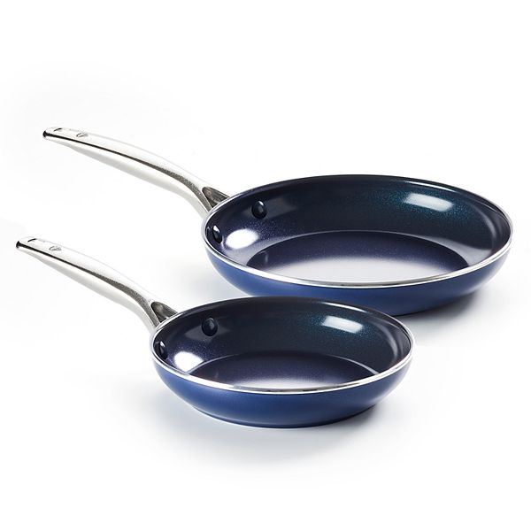 Blue Diamond Enhanced Ceramic Nonstick 2 Pc Frypan Set As Seen On Tv