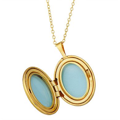 Charming Girl Kids' 14k Gold Filled Oval Diamond Accent Locket
