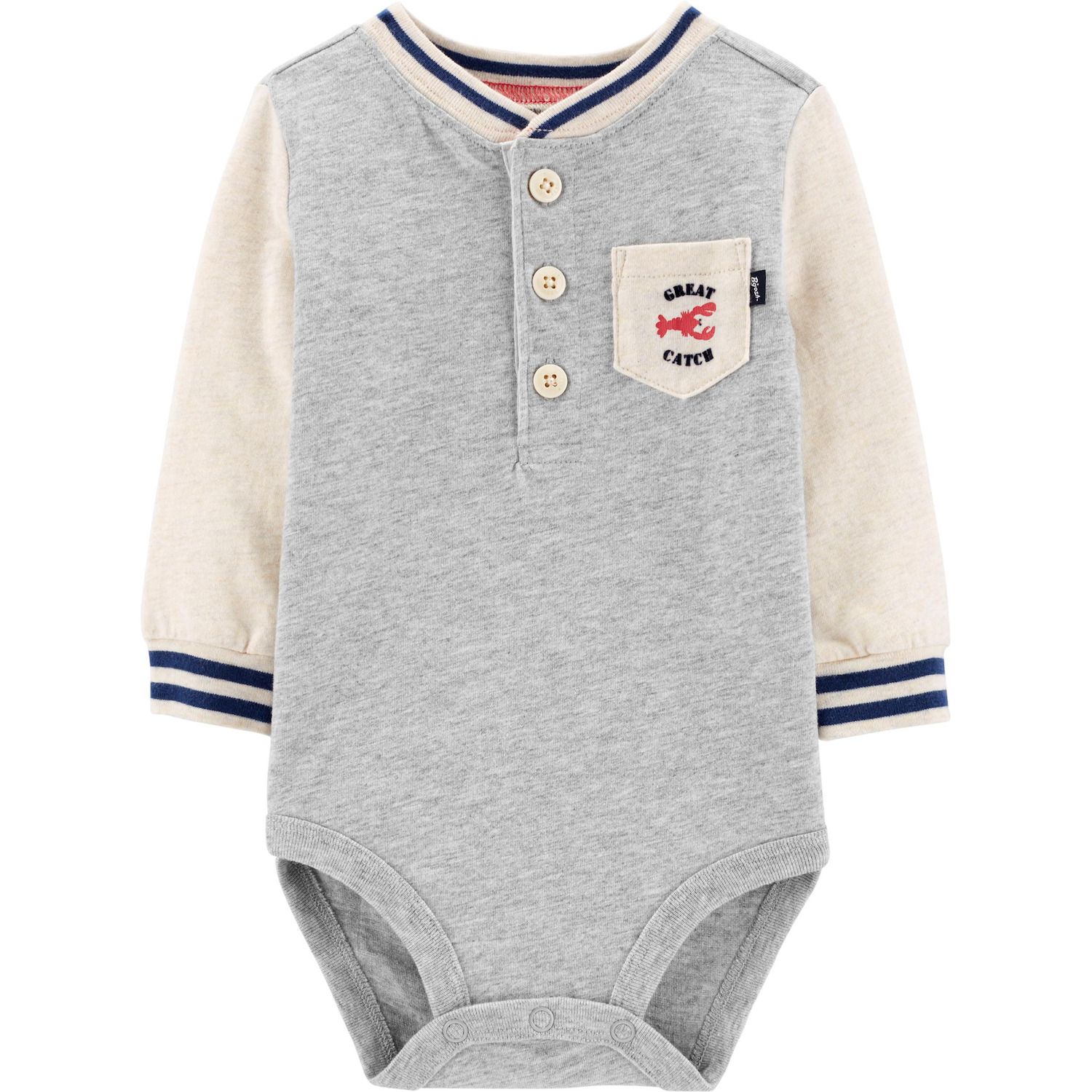 henley baby bodysuit