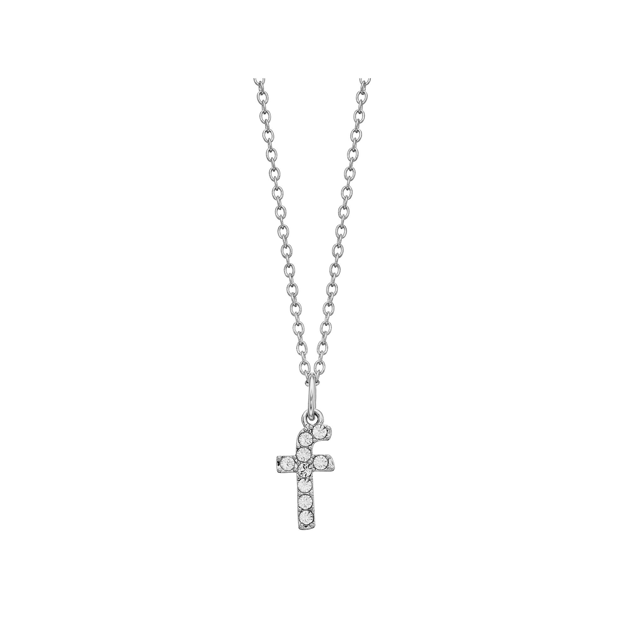 Brilliance Initial Pendant Necklace, Womens, Size: 18, F