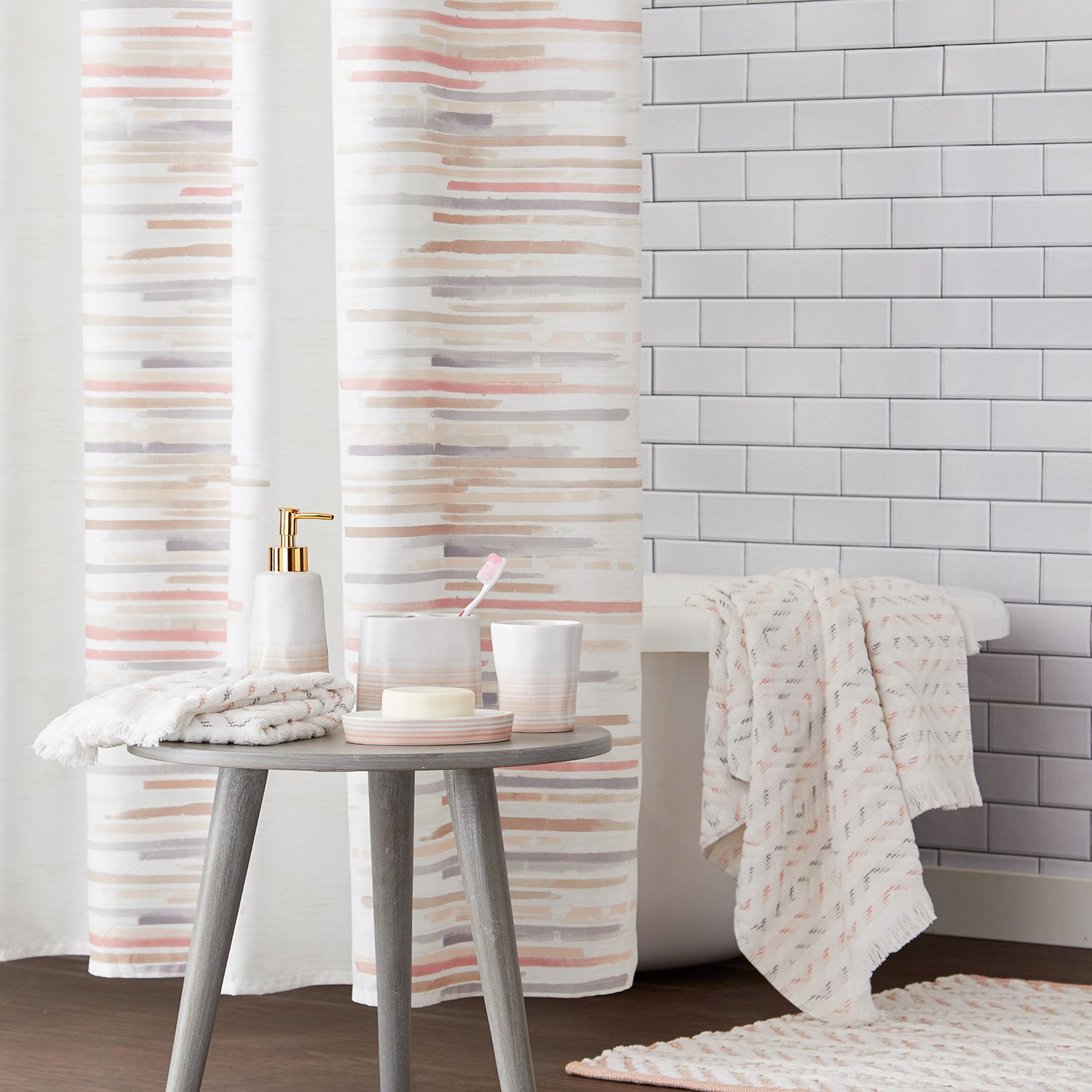 SKL Home Timberline Shower Curtain Collection in Brown Bed Bath & Beyond