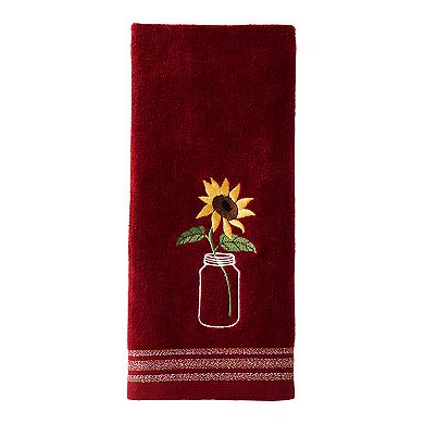 Saturday Knight, Ltd. 2-pack Sunflower In Jar Hand Towel Set