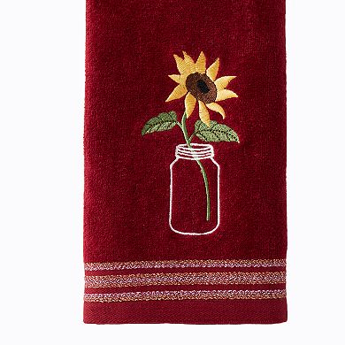 Saturday Knight, Ltd. 2-pack Sunflower In Jar Hand Towel Set