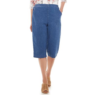 Women's Croft & Barrow® Classic Pull-On Tab-Hem Capris