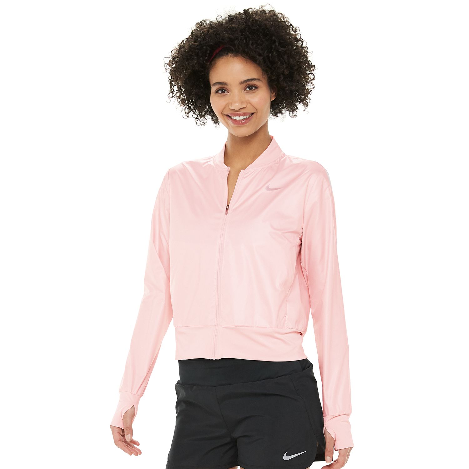 pink bomber jacket nike