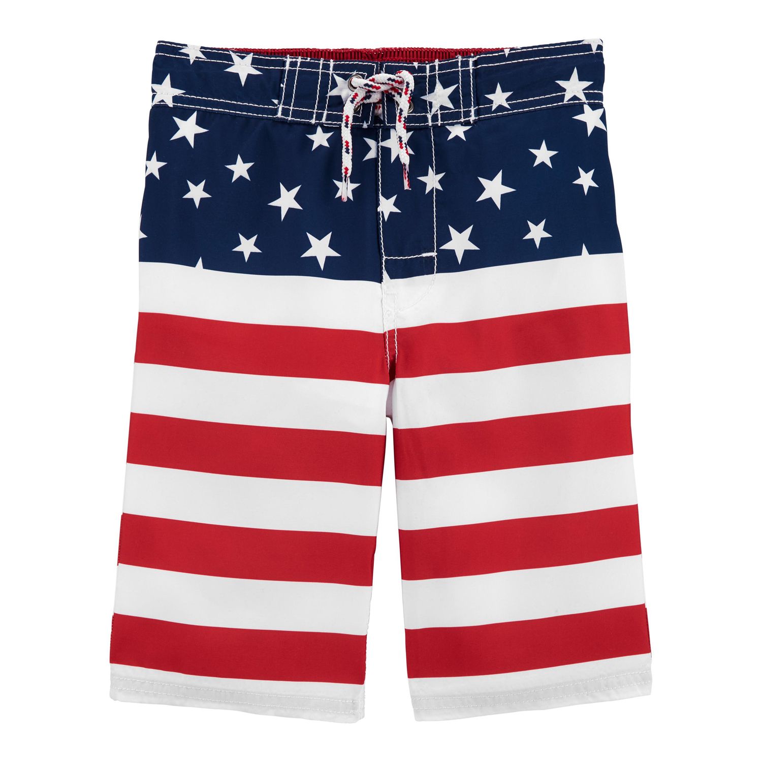 boys american flag swim trunks