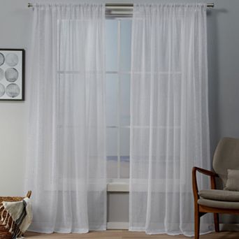 Exclusive Home 2-pack Itaji Sheer Window Curtains