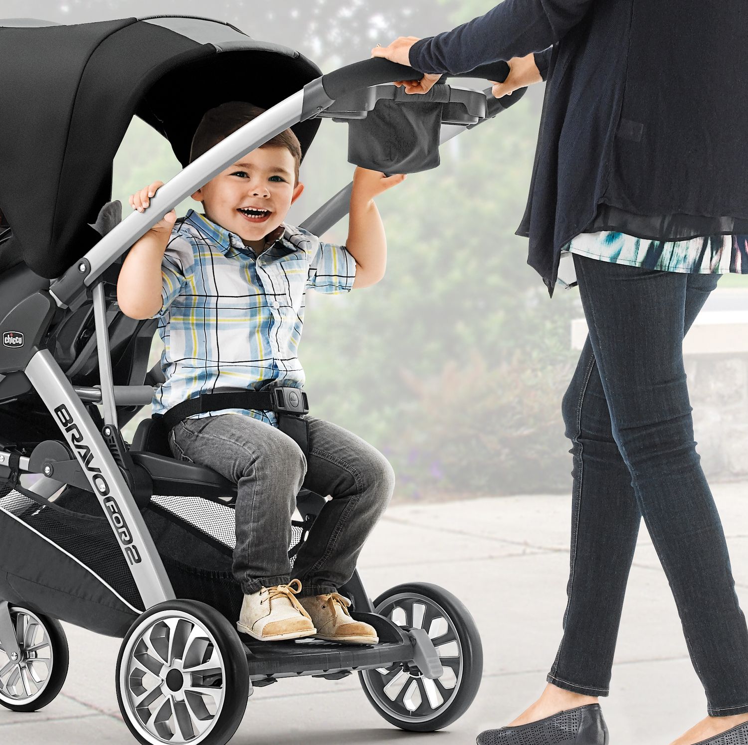 chicco double stroller bravo