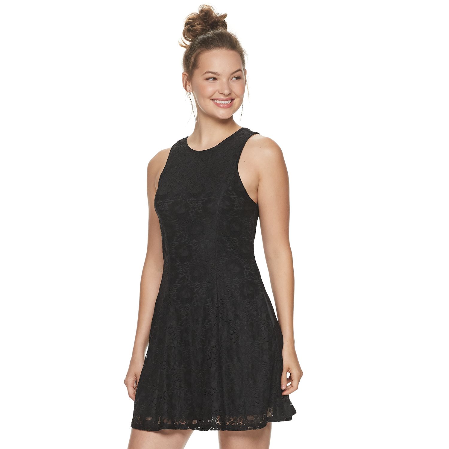 kohls long black dress