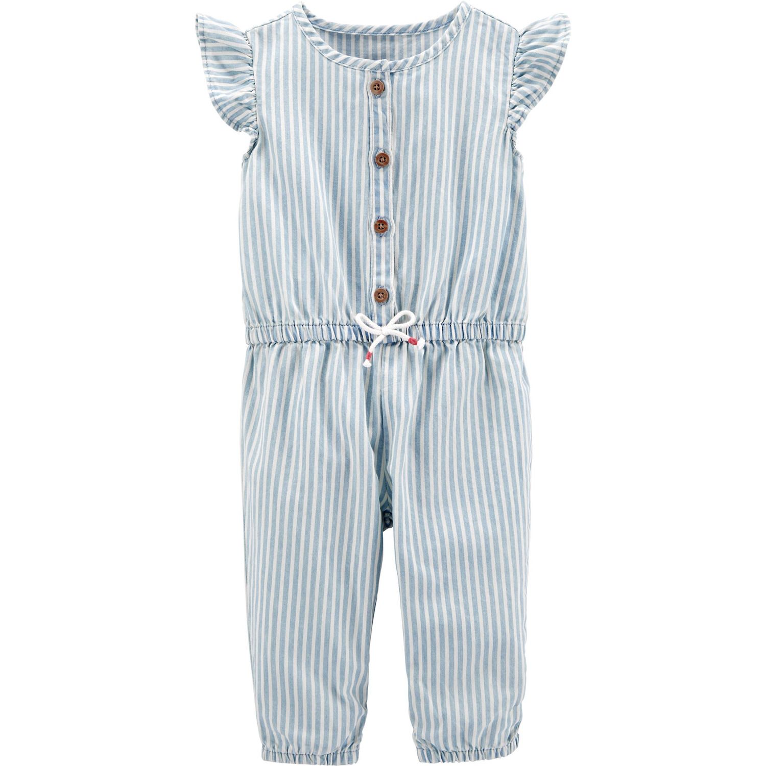 girls chambray jumpsuit