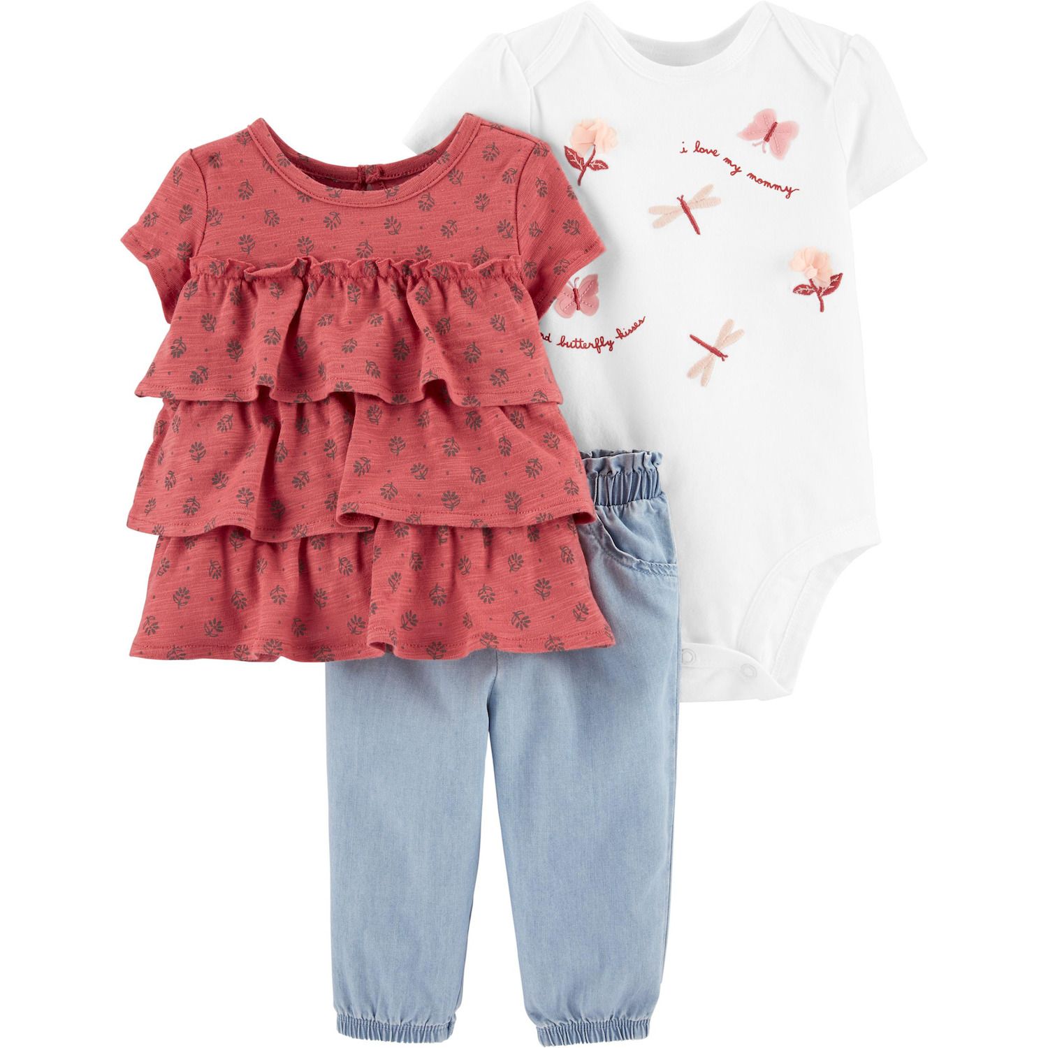 baby girl ruffle pants set