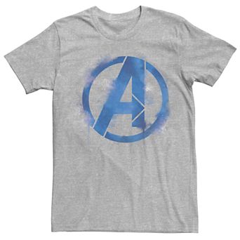 Men's Marvel "Avengers: Endgame" Blue Spray Paint Logo Tee