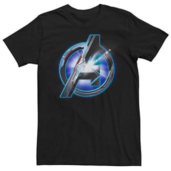 Men's Marvel "Avengers: Endgame" Quantum Tech Logo Shine Tee