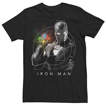 Men's Marvel "Avengers: Endgame" Iron Man Infinity Gauntlet Poster Tee