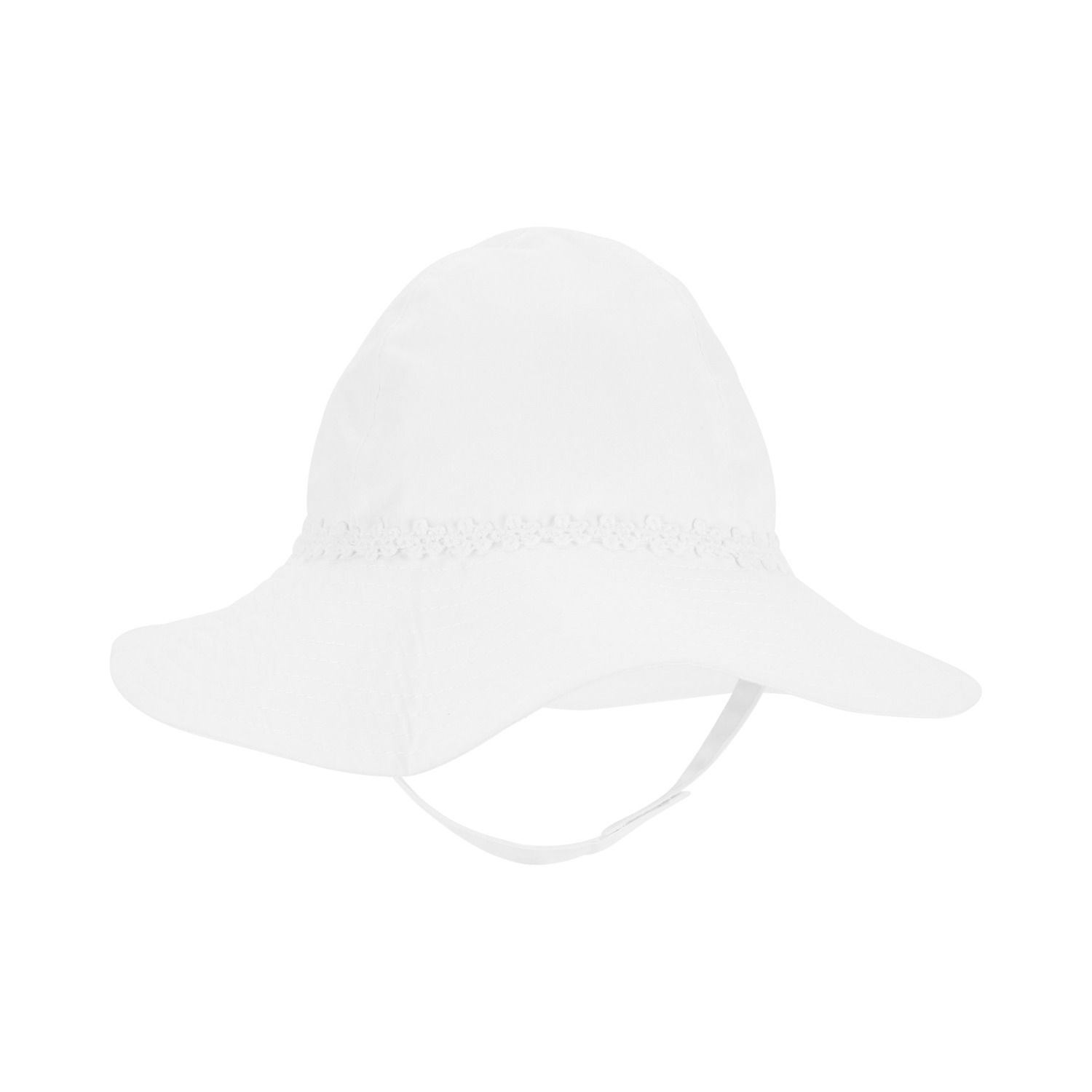 baby girl white sun hat