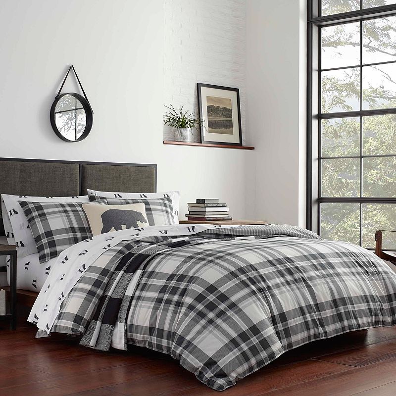 Eddie Bauer Coal Creek Comforter Set, Grey, Full/Queen
