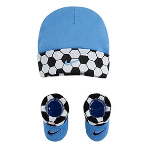 Baby Nike Black Beanie Hat Booties Set - blue beanie roblox