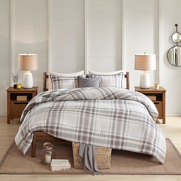 Madison Park Diedrick 4-Piece Cotton Printed Reversible Comforter Set