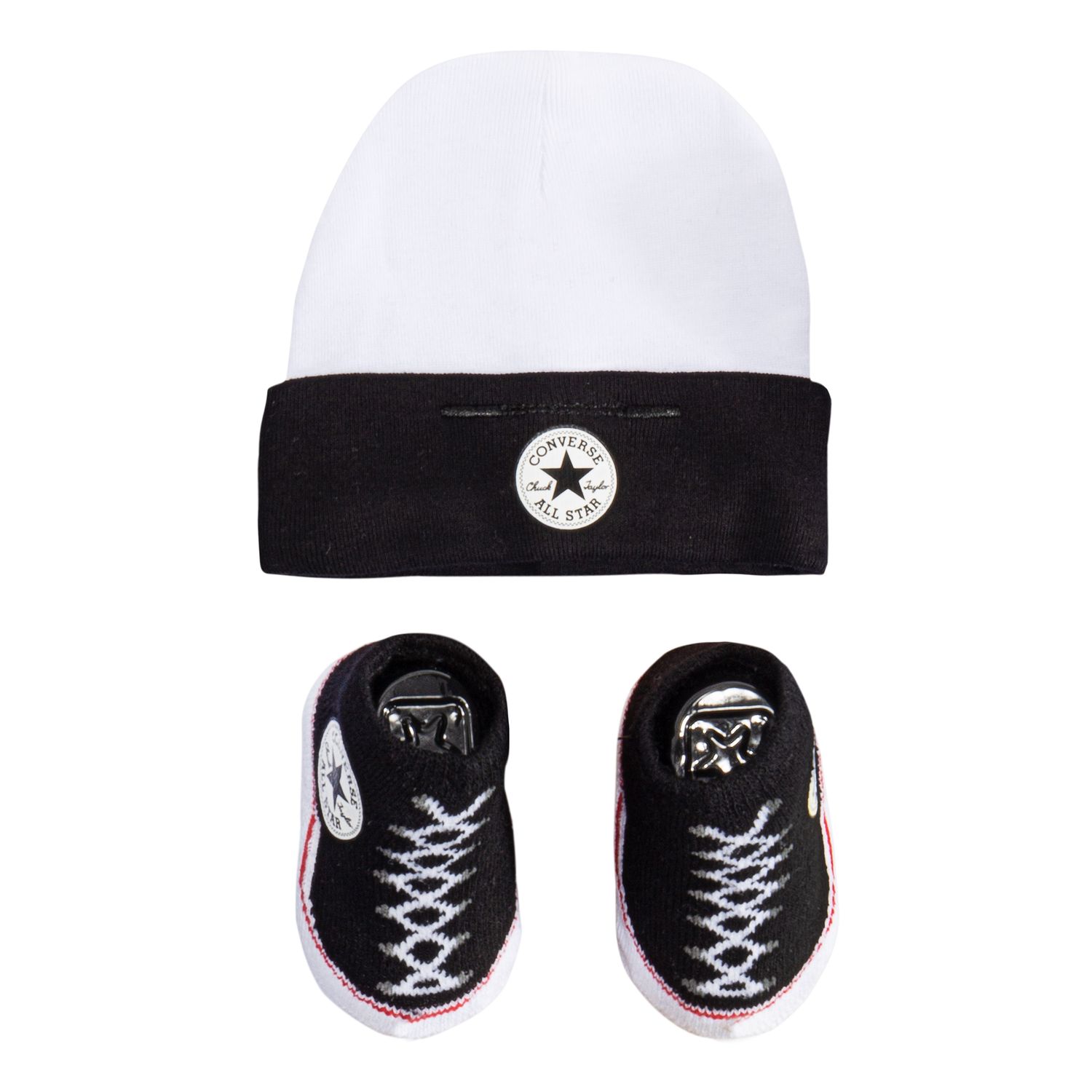converse infant hat and booties
