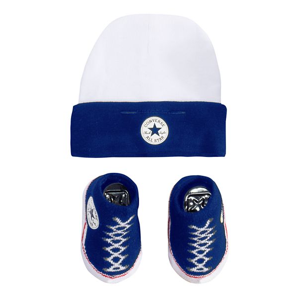 Baby Boy Converse 2 Piece Beanie Booties Set - blue dino hat roblox outfit