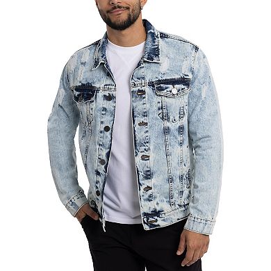 Men's Xray Washed Ripped Denim Jacket
