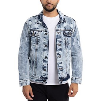 Men's Xray Washed Ripped Denim Jacket