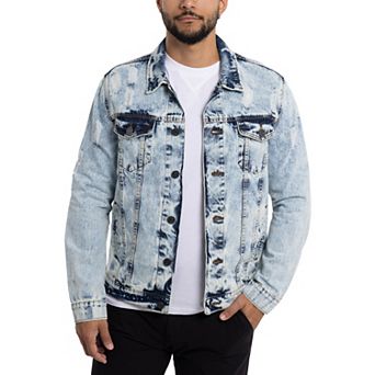Men's Xray Washed Ripped Denim Jacket
