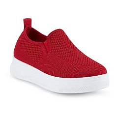 Red shops slip on tennis shoes