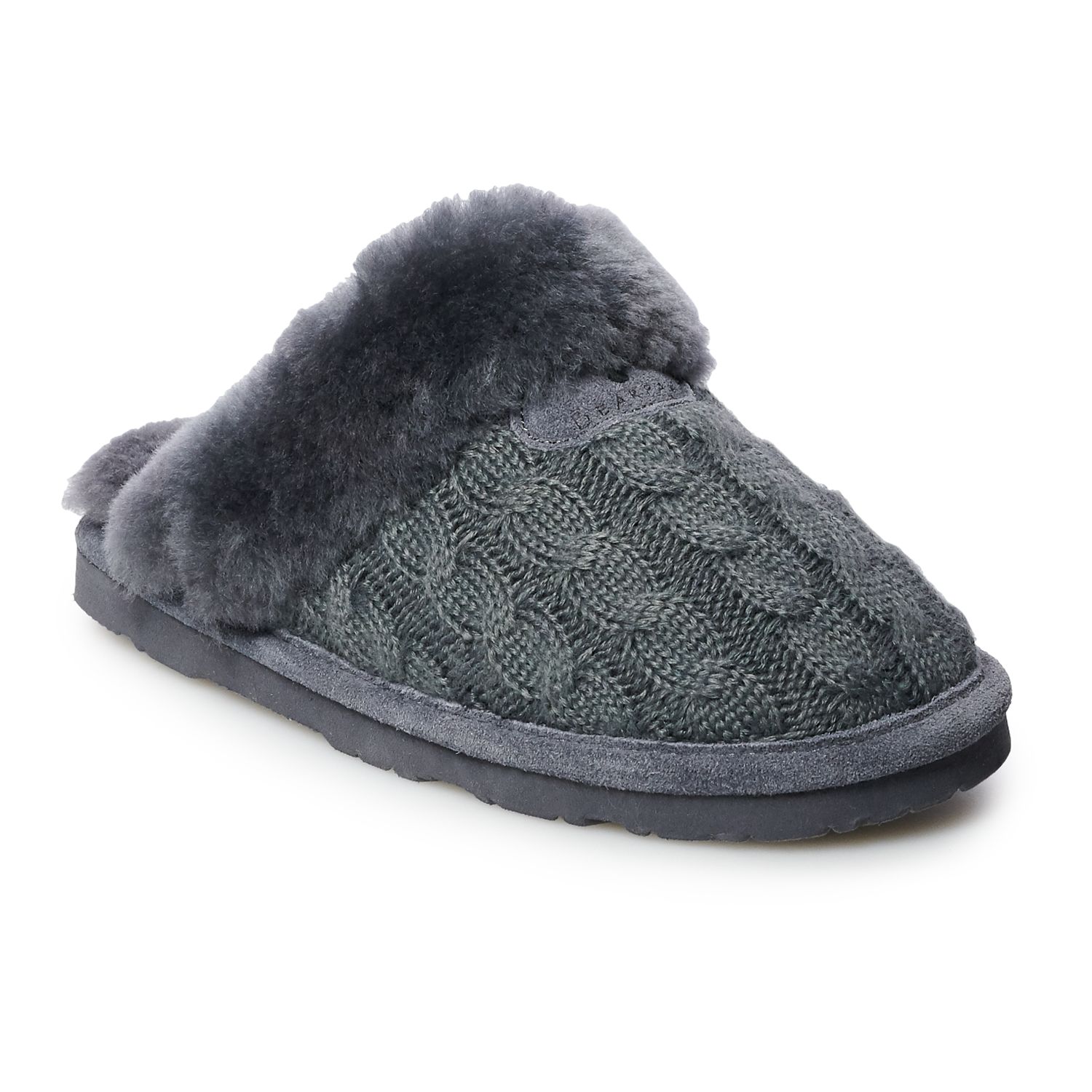 bearpaw slippers black