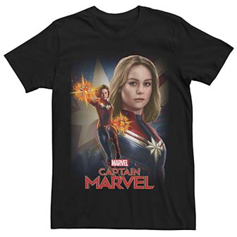 Men's Captain Marvel Profile Portrait Tee