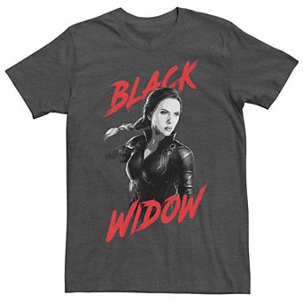Men's Marvel Avengers Endgame High Contrast Black Widow Tee