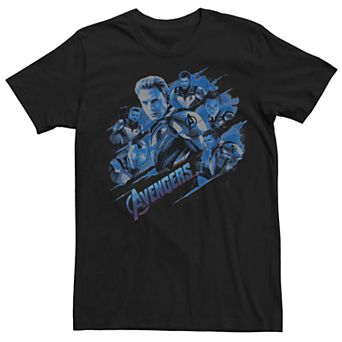 Men's Marvel Avengers Endgame Blue Splatter Group Tee