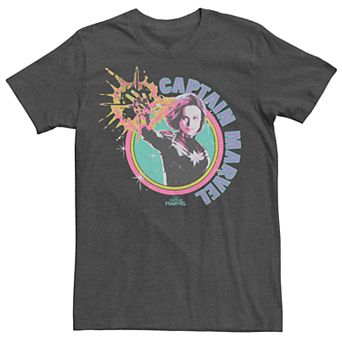 Men's Captain Marvel Vintage Colors Logo Tee